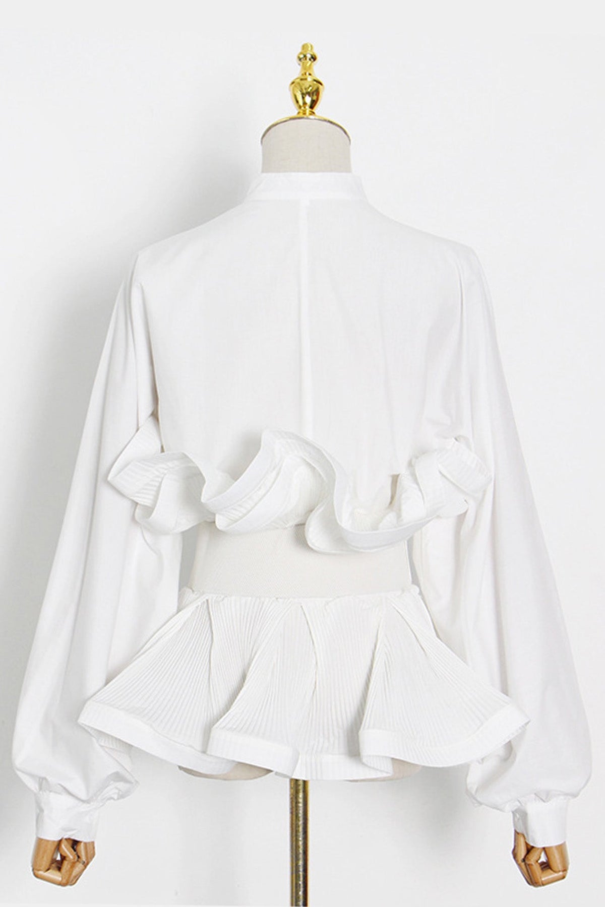 Ruched Ruffled Blouse