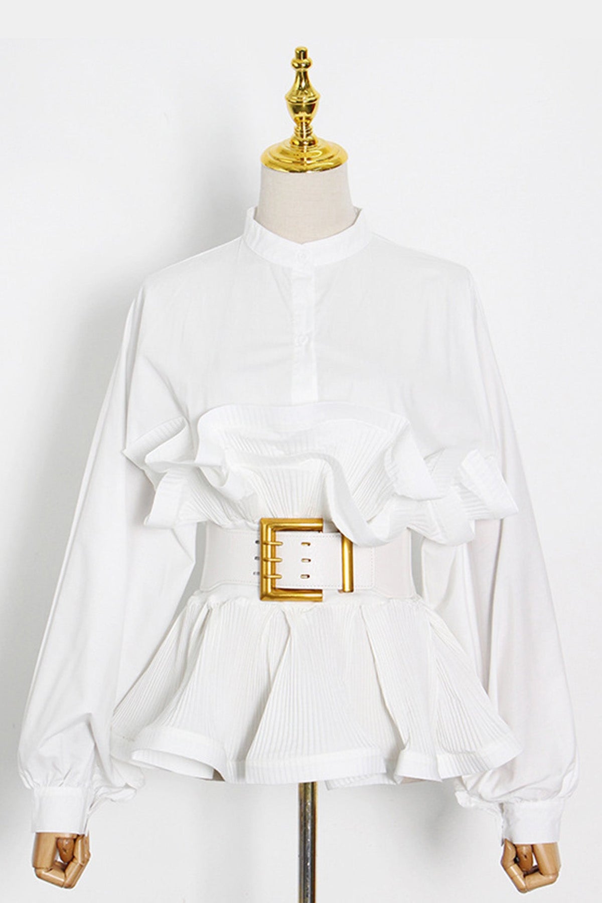 Ruched Ruffled Blouse