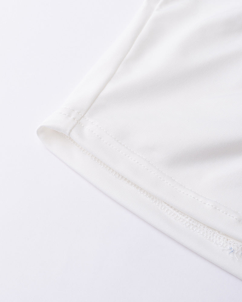 Strapless Stretch-Blend Cropped Top with Polyester Fabric