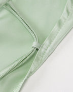 Polyester Stretch-Blend Side-Slit Mini Dress