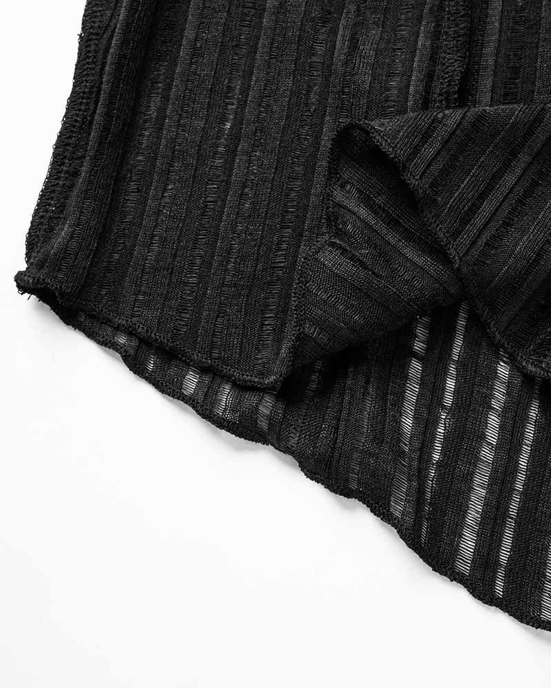 Off-Shoulder Polyester Top with Asymmetric Details