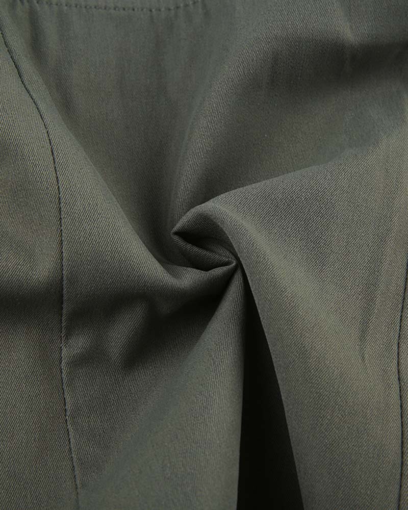 Corset-Style Polyester Top with Strap Details