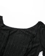 Off-Shoulder Polyester Top with Asymmetric Details