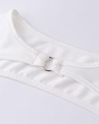 Strapless Stretch-Blend Cropped Top with Polyester Fabric