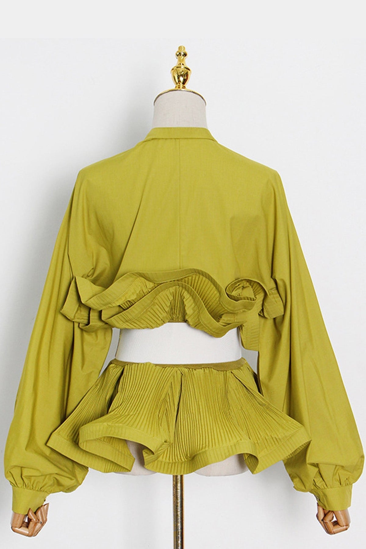 Ruched Ruffled Blouse